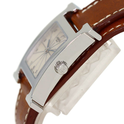 HERMES H watch Deburuturu Watches HH1.210 Stainless Steel/Leather Ladies