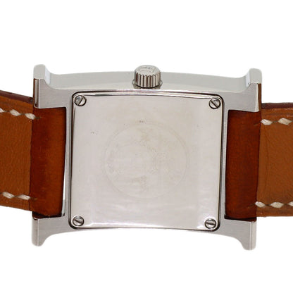 HERMES H watch Deburuturu Watches HH1.210 Stainless Steel/Leather Ladies