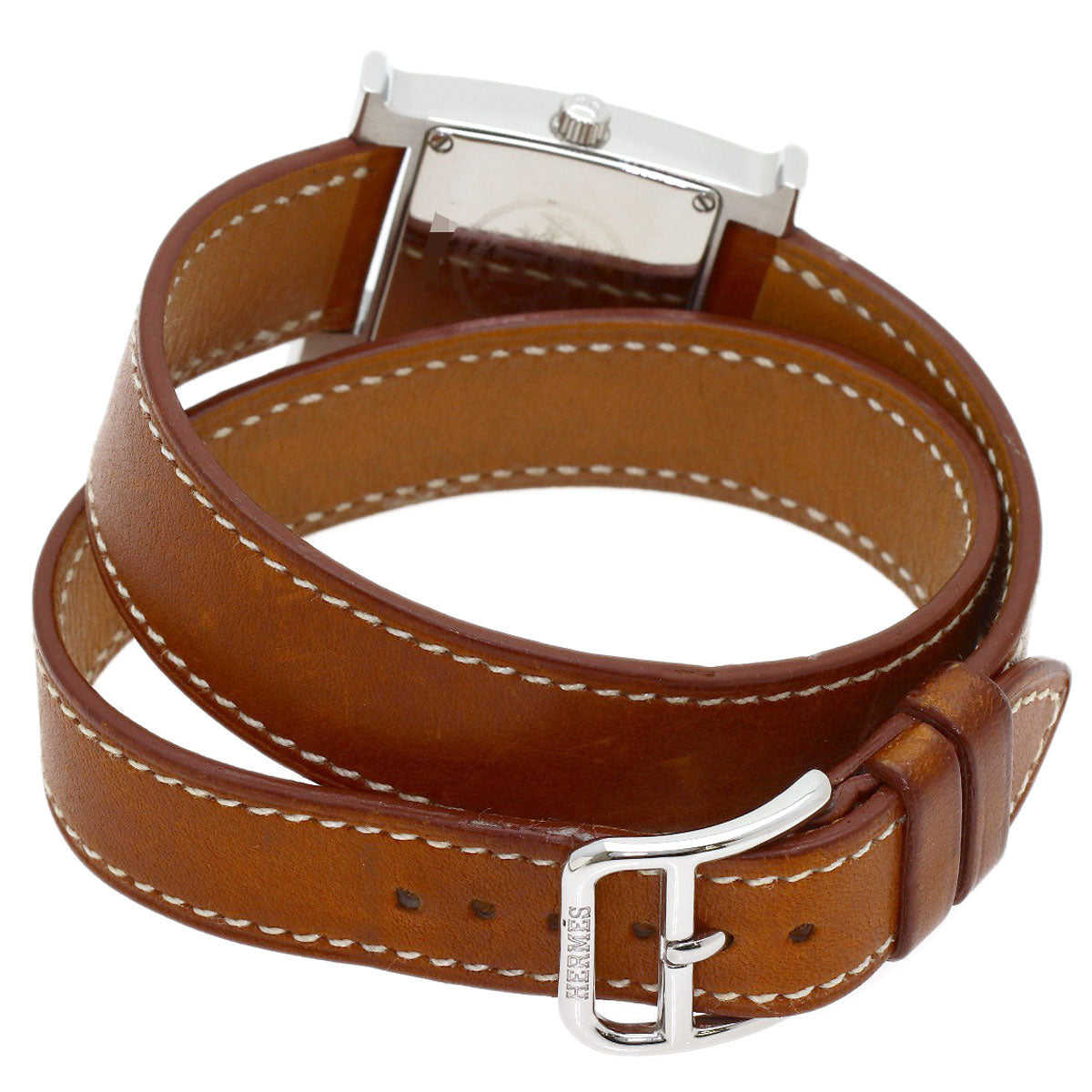 HERMES H watch Deburuturu Watches HH1.210 Stainless Steel/Leather Ladies