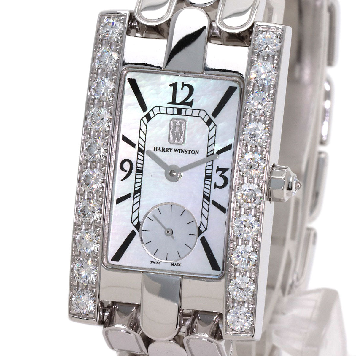 HARRY WINSTON Avenue Diamond Watches 310LQW K18 White Gold/K18 White Gold Ladies