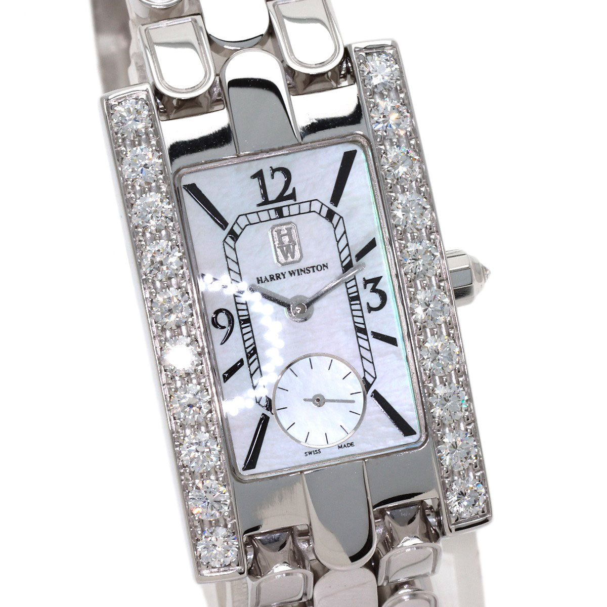 HARRY WINSTON Avenue Diamond Watches 310LQW K18 White Gold/K18 White Gold Ladies