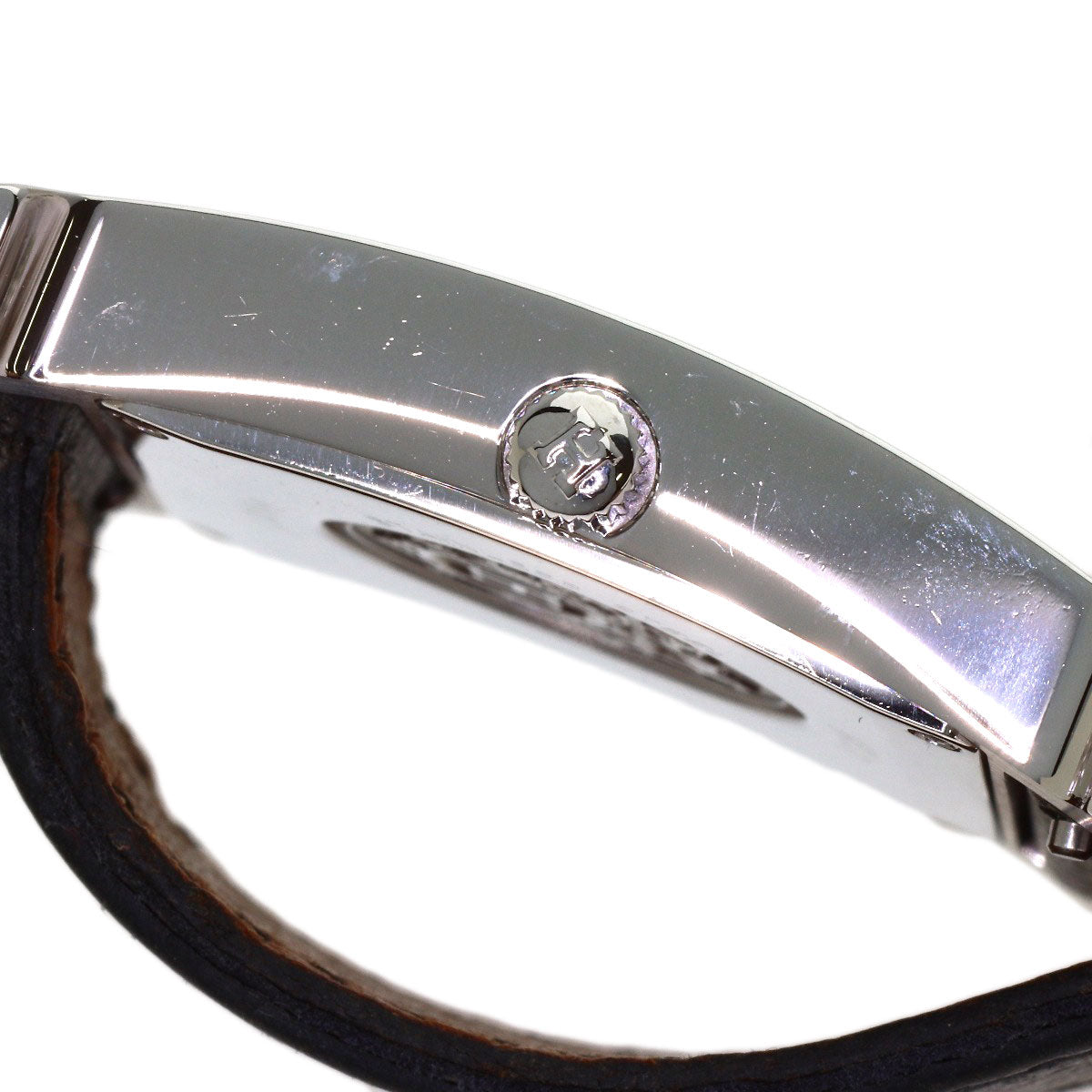 HERMES H-Watch Black Lacquer Watches HH1.521 Stainless Steel/Leather mens