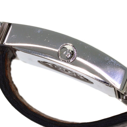 HERMES H-Watch Black Lacquer Watches HH1.521 Stainless Steel/Leather mens