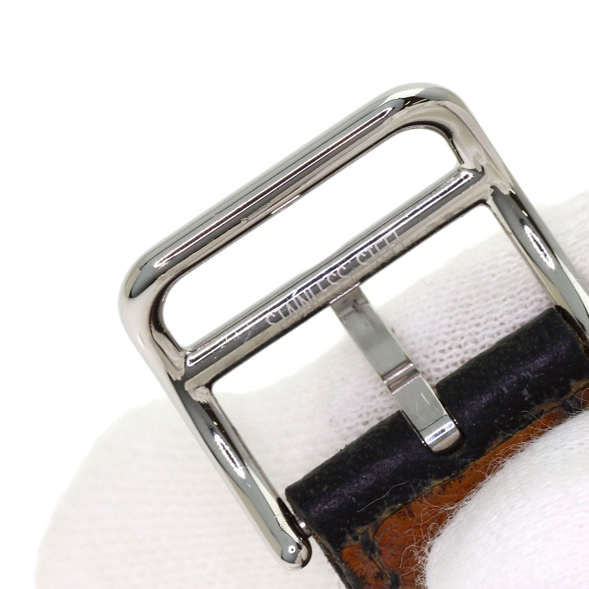 HERMES H-Watch Black Lacquer Watches HH1.521 Stainless Steel/Leather mens