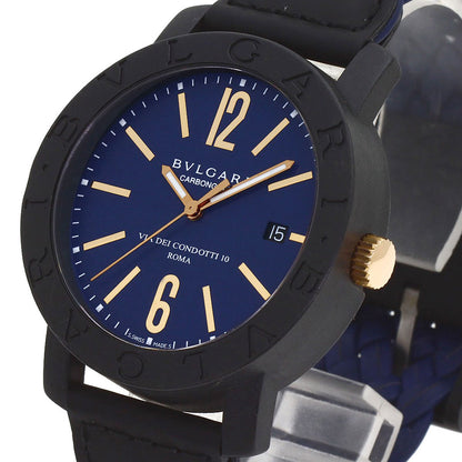 BVLGARI BVLGARI BVLGARI Carbon Gold Blue Watches BBP40BC carbon/Leather mens