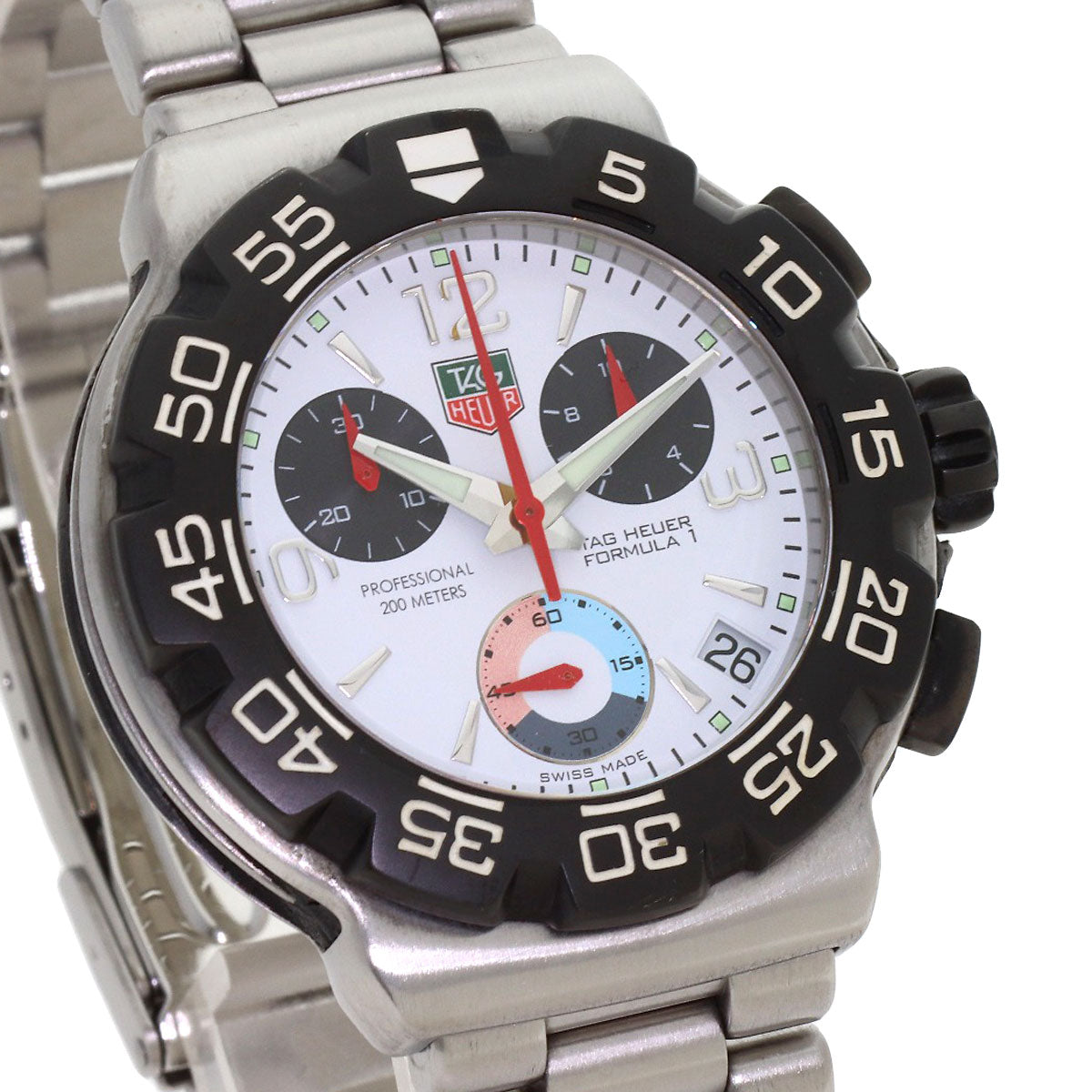 TAG HEUER FORMULA1 chronograph Watches CAC1111 Stainless Steel/Stainless Steel mens