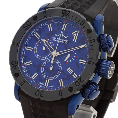 EDOX Chrono Offshore 1 Watches 10221-37BU5-BUM5 Stainless Steel/Rubber mens