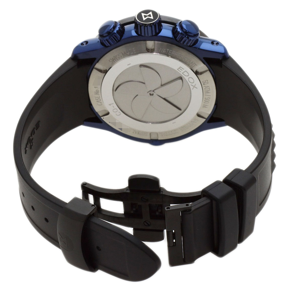 EDOX Chrono Offshore 1 Watches 10221-37BU5-BUM5 Stainless Steel/Rubber mens