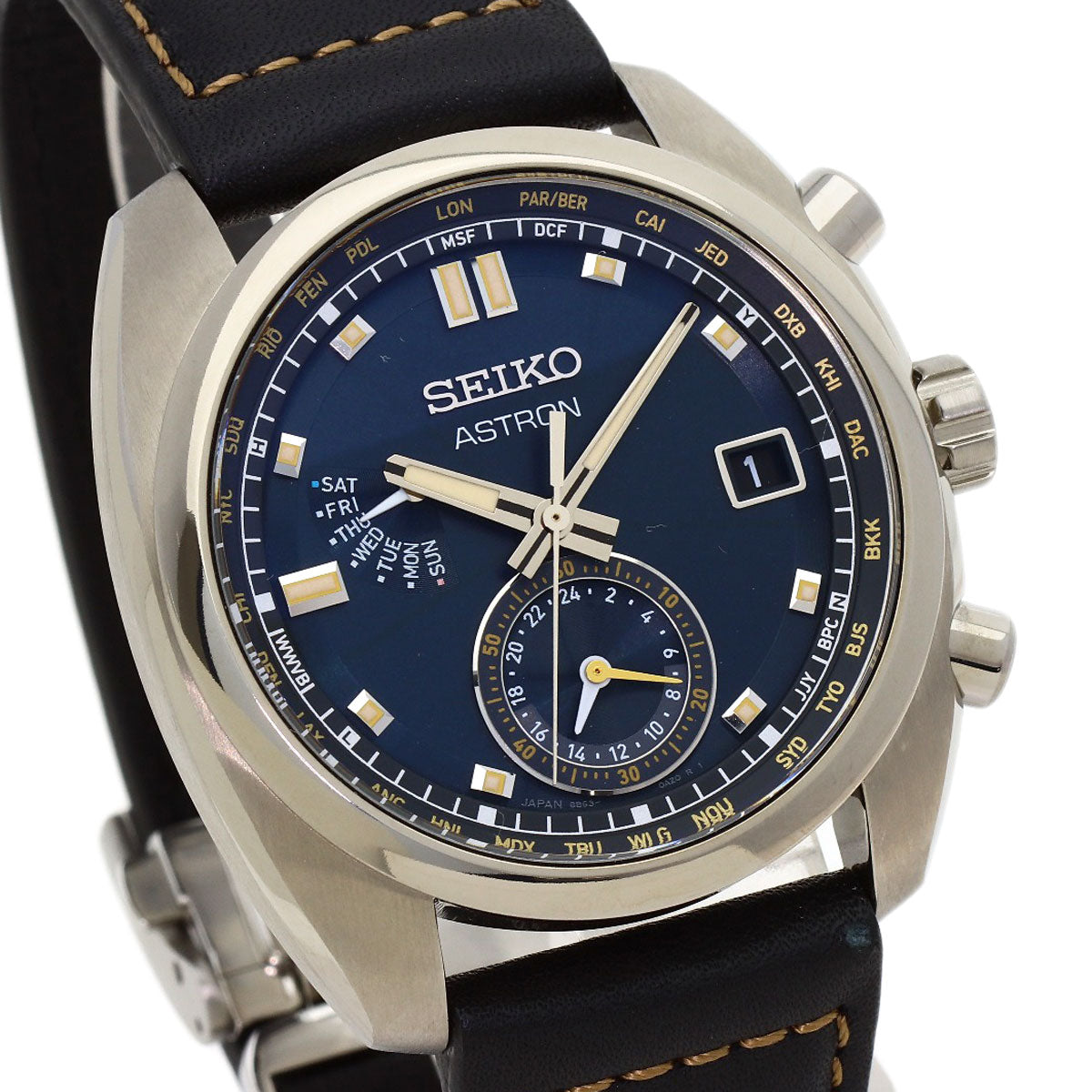 SEIKO Astron Watches SBXY007 8B63-0AZ0 Titanium/Leather mens