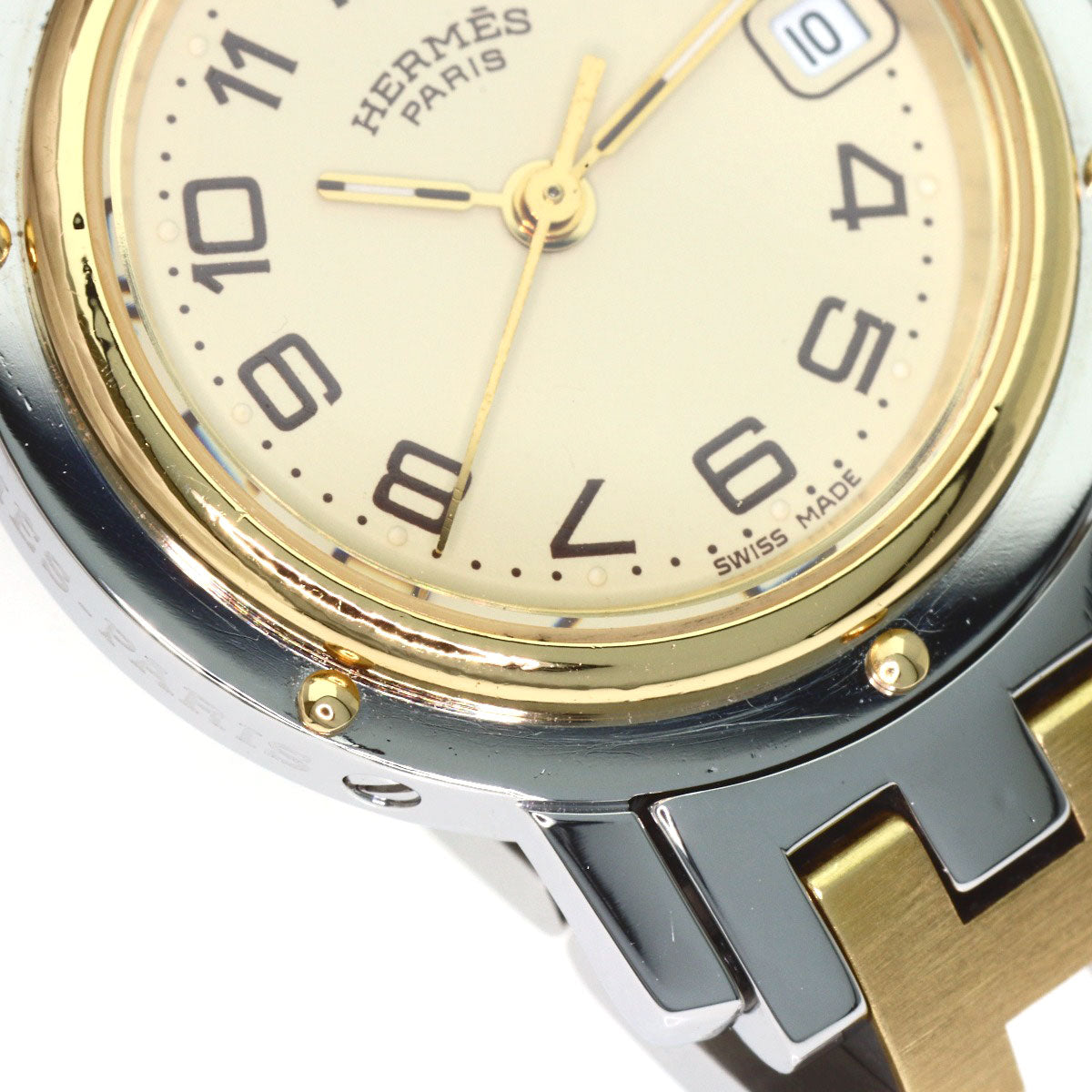 HERMES Clipper Watches CL4.220 Stainless Steel/SSxGP Ladies