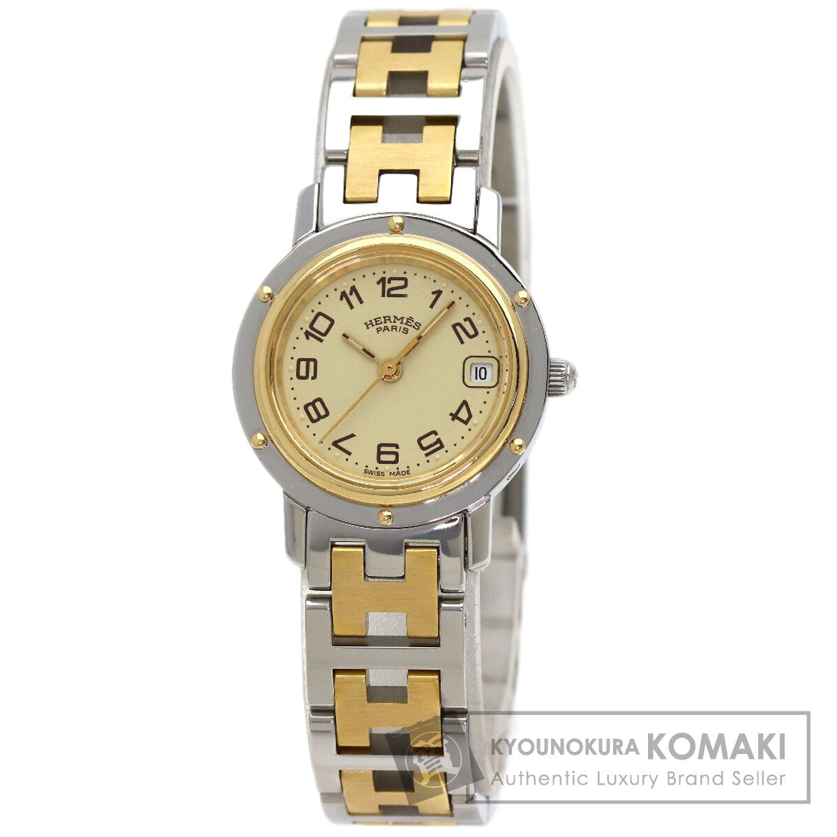 HERMES Clipper Watches CL4.220 Stainless Steel/SSxGP Ladies