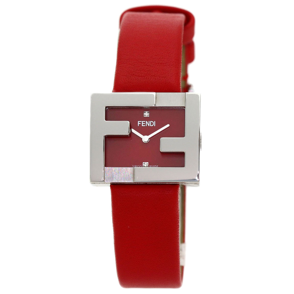 FENDI Fendimania Zucca Watches Stainless Steel/Leather Ladies
