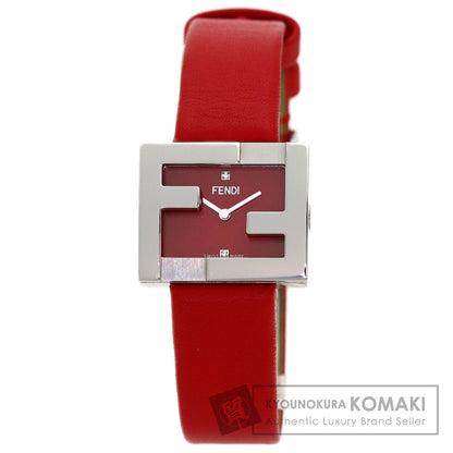 FENDI Fendimania Zucca Watches Stainless Steel/Leather Ladies