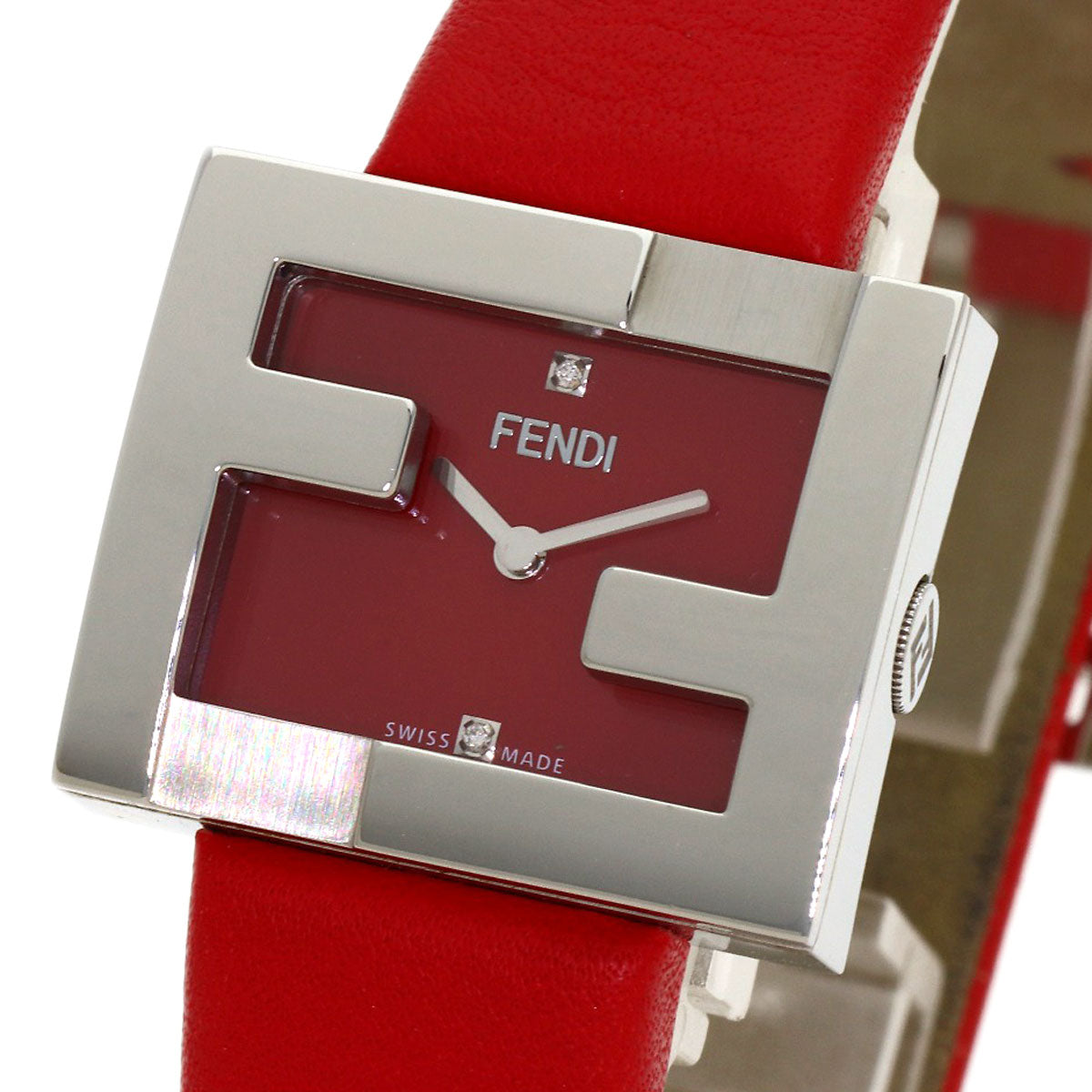 FENDI Fendimania Zucca Watches Stainless Steel/Leather Ladies