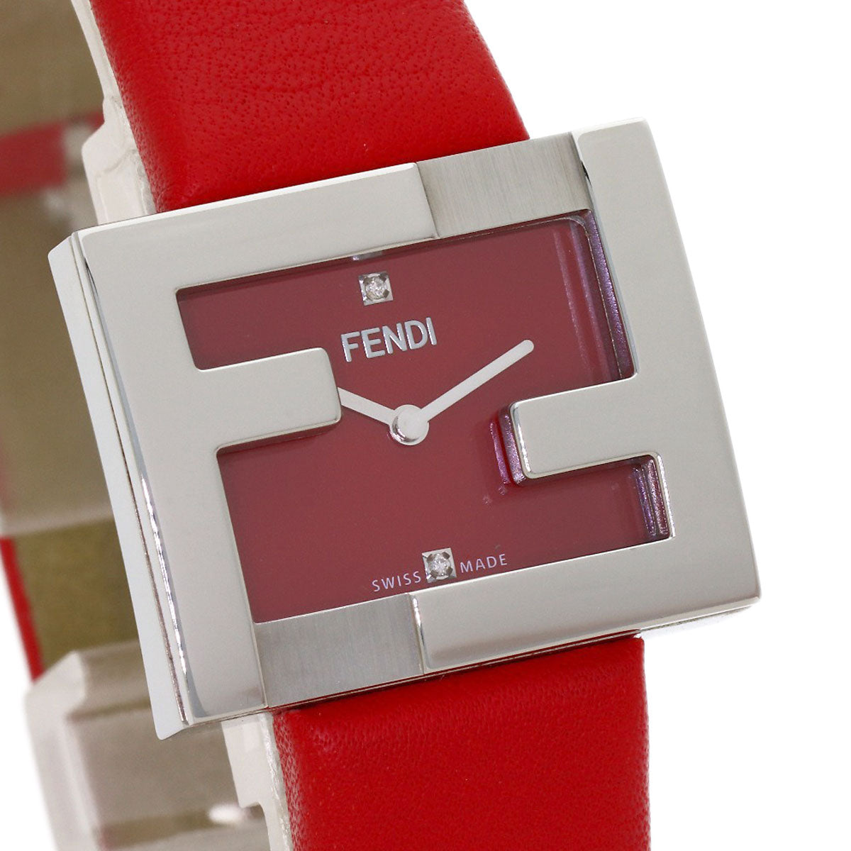 FENDI Fendimania Zucca Watches Stainless Steel/Leather Ladies