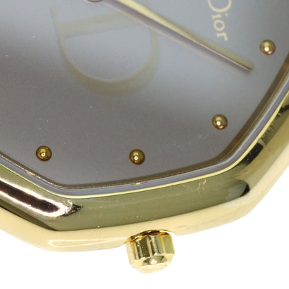 CHRISTIAN DIOR Octagon Watches D25-154 Gold Plated/Gold Plated mens