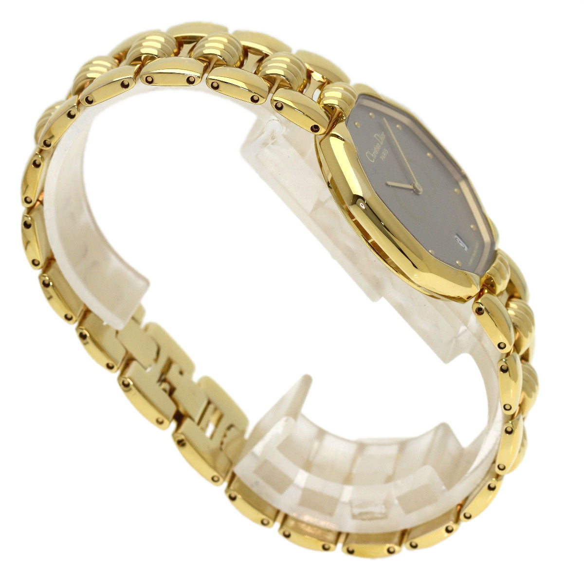 CHRISTIAN DIOR Octagon Watches D25-154 Gold Plated/Gold Plated mens