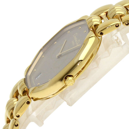 CHRISTIAN DIOR Octagon Watches D25-154 Gold Plated/Gold Plated mens