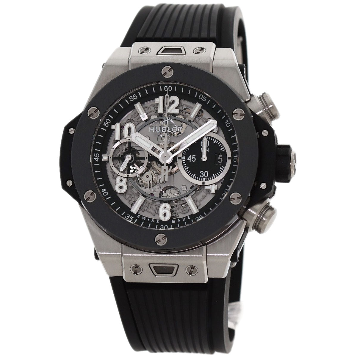 HUBLOT Big Bang Unico Titanium Ceramic Watches 421.NM.1170.RX Titanium/Rubber mens