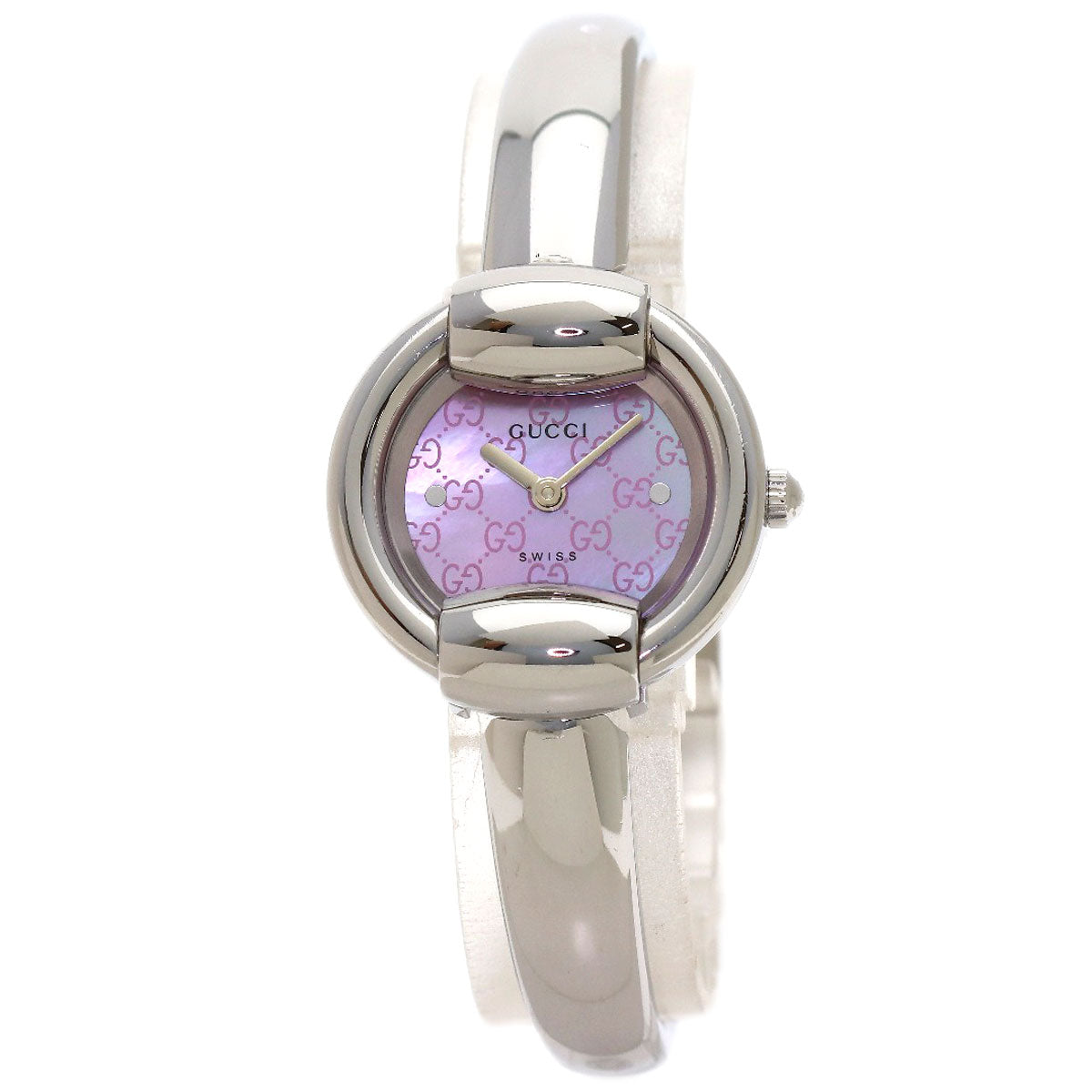 GUCCI Round Face GG Bangle Watches 1400L Stainless Steel/Stainless Steel Ladies