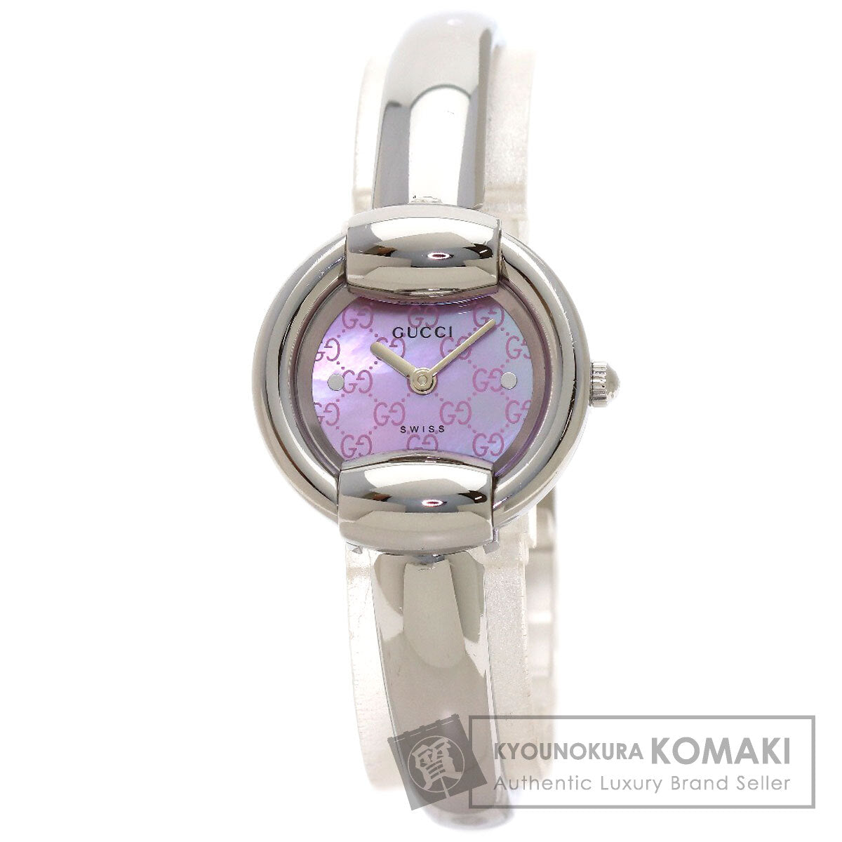 GUCCI Round Face GG Bangle Watches 1400L Stainless Steel/Stainless Steel Ladies