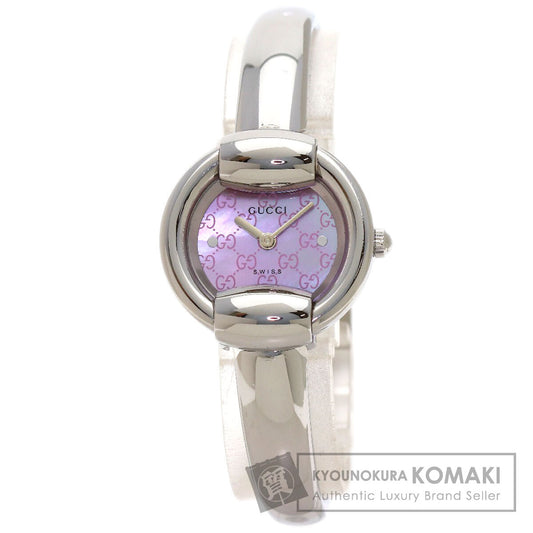 GUCCI Round Face GG Bangle Watches 1400L Stainless Steel/Stainless Steel Ladies