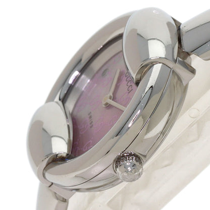 GUCCI Round Face GG Bangle Watches 1400L Stainless Steel/Stainless Steel Ladies