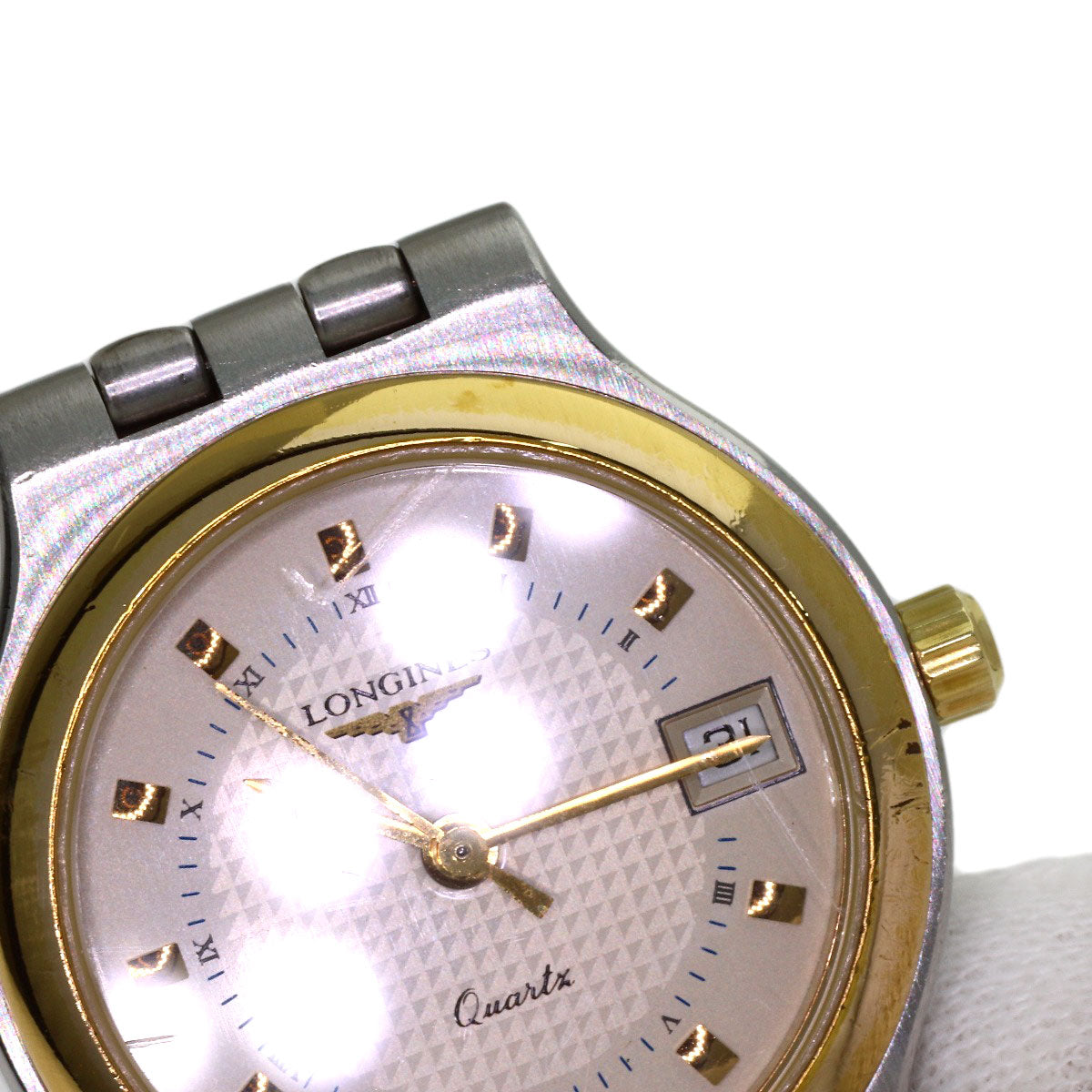 LONGINES Round face Watches 7295 Stainless Steel/SSxGP Ladies