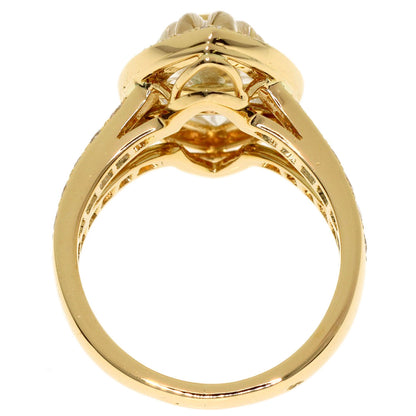 Boucheron Quartz Crystal Diamond Ring K18 Yellow Gold Ladies [Used]
