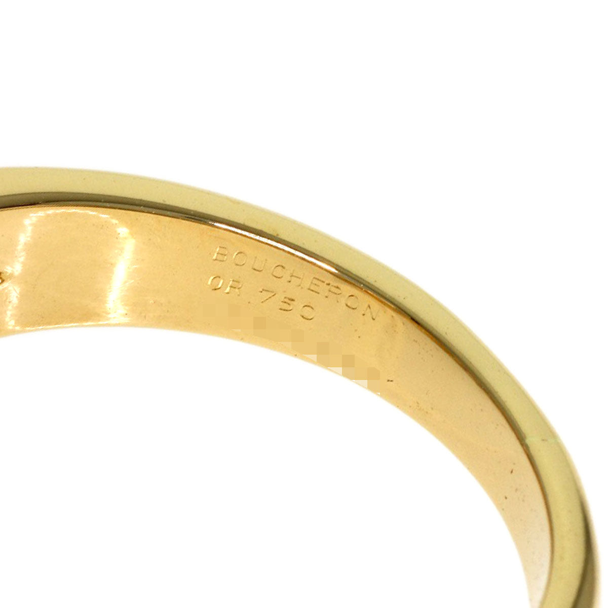 Boucheron Quartz Crystal Diamond Ring K18 Yellow Gold Ladies [Used]