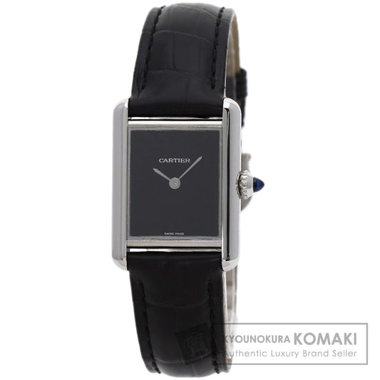 CARTIER tank mast SM Watches WSTA0071 Stainless Steel/Leather Ladies