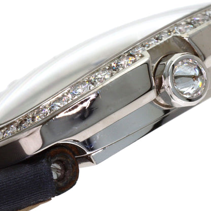 CARTIER Mini Baignoire Watches WB520027 K18 White Gold/Satin & Leather Ladies