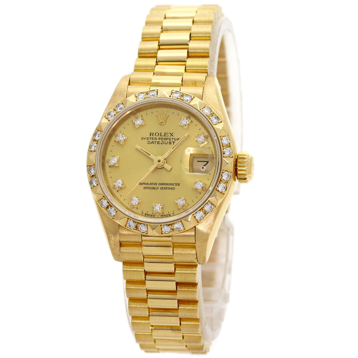 ROLEX DATEJUST 10P Diamond Watches 69258G K18 Yellow Gold/18K Yellow Gold Ladies