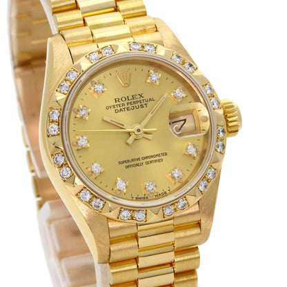 ROLEX DATEJUST 10P Diamond Watches 69258G K18 Yellow Gold/18K Yellow Gold Ladies