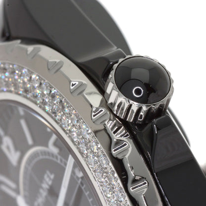 CHANEL J12 1.5" Double Diamond Bezel Watches H0950 Ceramic/Ceramic mens