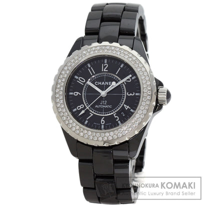 CHANEL J12 1.5" Double Diamond Bezel Watches H0950 Ceramic/Ceramic mens