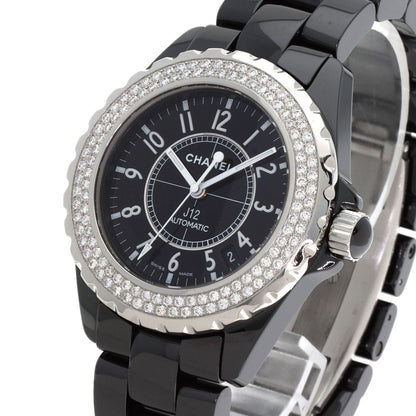 CHANEL J12 1.5" Double Diamond Bezel Watches H0950 Ceramic/Ceramic mens