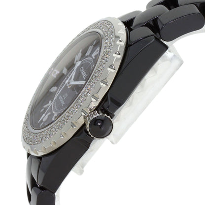 CHANEL J12 1.5" Double Diamond Bezel Watches H0950 Ceramic/Ceramic mens