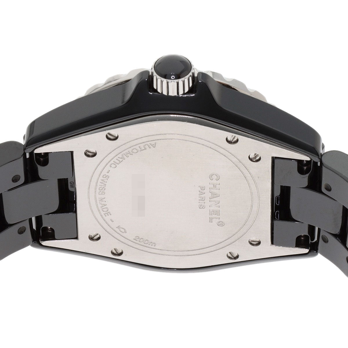 CHANEL J12 1.5" Double Diamond Bezel Watches H0950 Ceramic/Ceramic mens