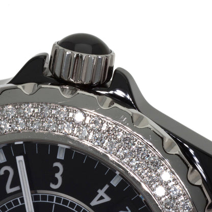 CHANEL J12 1.5" Double Diamond Bezel Watches H0950 Ceramic/Ceramic mens