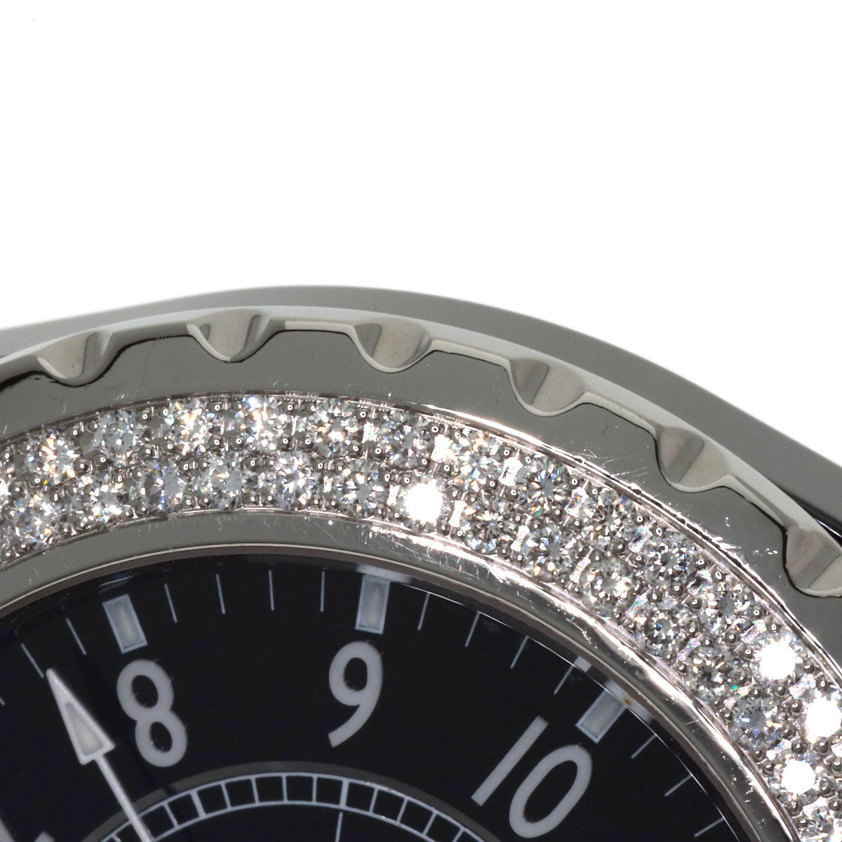 CHANEL J12 1.5" Double Diamond Bezel Watches H0950 Ceramic/Ceramic mens