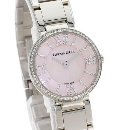 TIFFANY&Co. Atlas 2 Hand Diamond Watches Stainless Steel/Stainless Steel Ladies