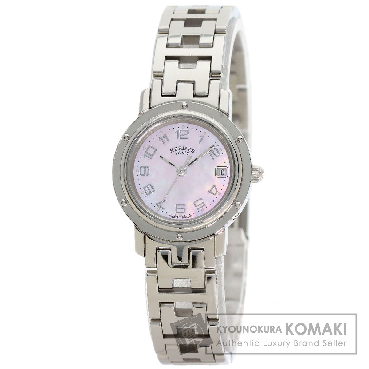 HERMES Clipper Nacre new buckle Watches CL4.210 Stainless Steel/Stainless Steel Ladies