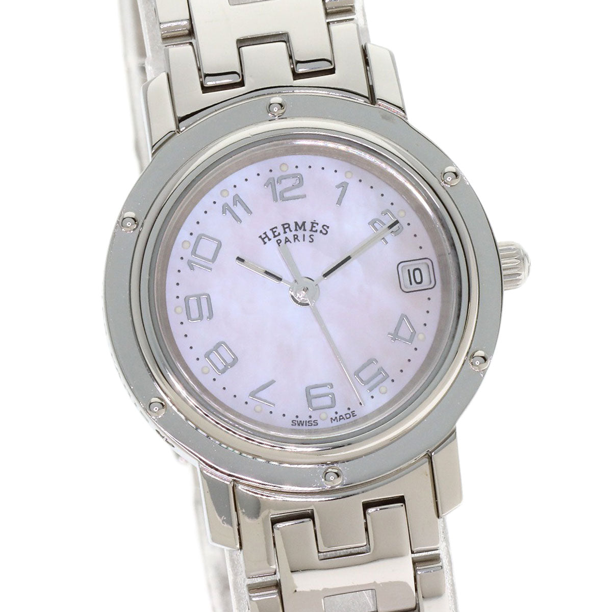 HERMES Clipper Nacre new buckle Watches CL4.210 Stainless Steel/Stainless Steel Ladies
