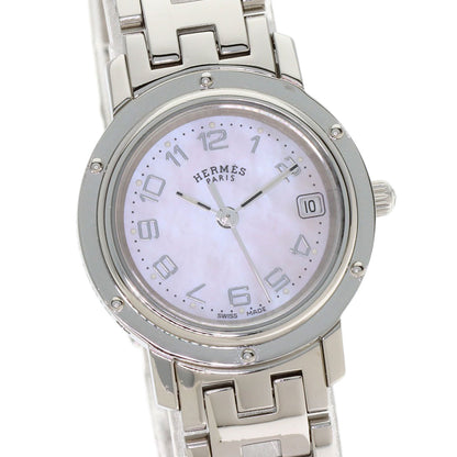 HERMES Clipper Nacre new buckle Watches CL4.210 Stainless Steel/Stainless Steel Ladies