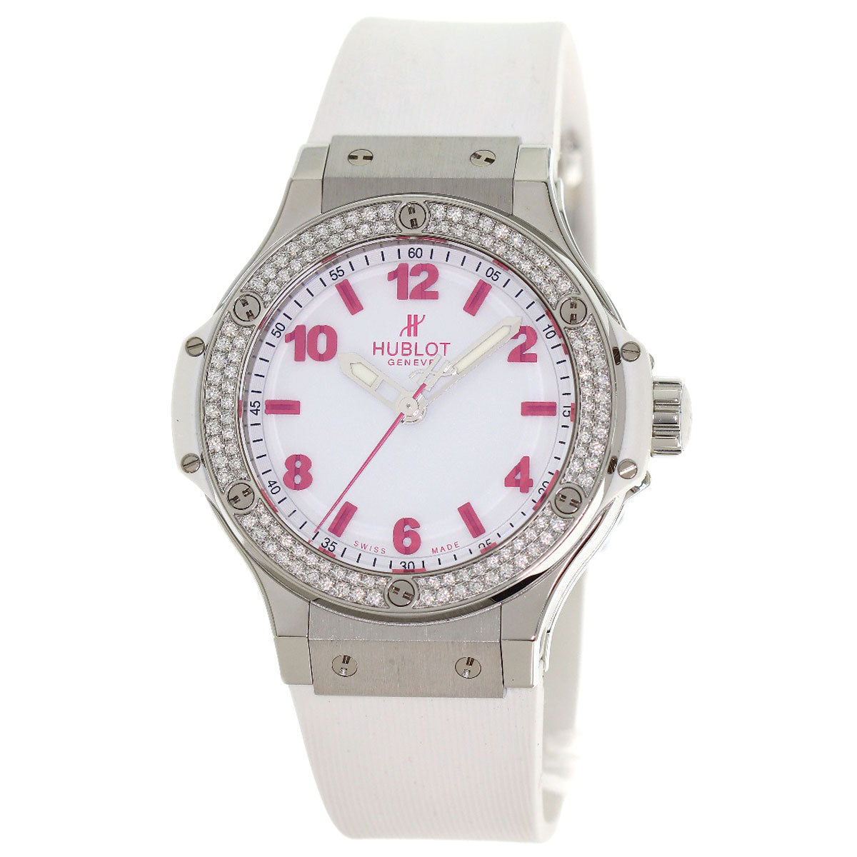 HUBLOT Big bang diamond Watches 361.SE.2090.RW.1104.NAS11 Stainless Steel/Rubber Ladies
