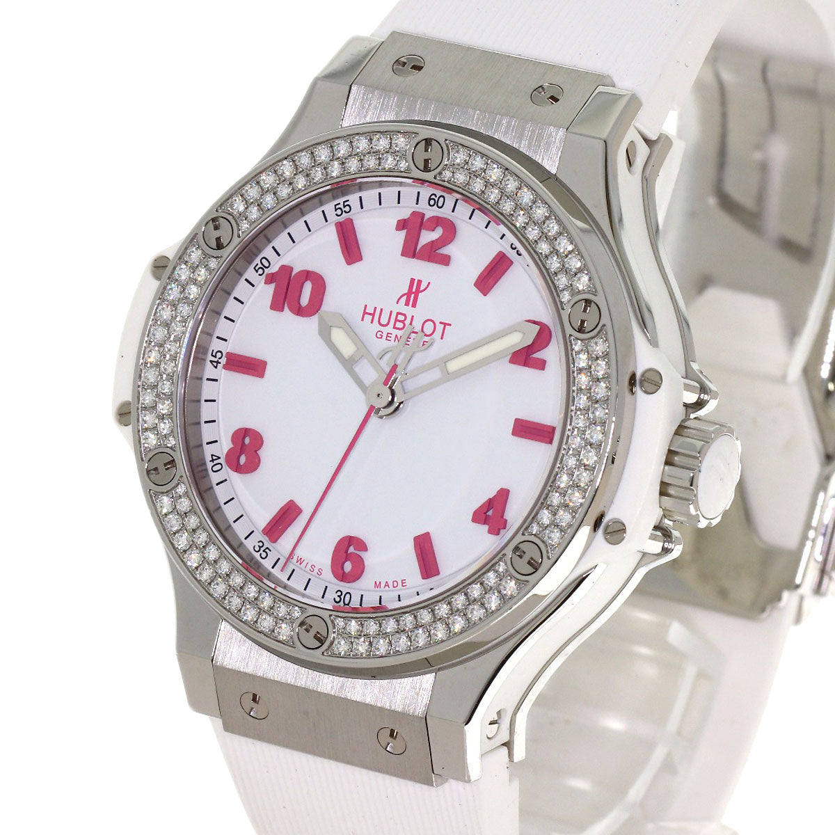HUBLOT Big bang diamond Watches 361.SE.2090.RW.1104.NAS11 Stainless Steel/Rubber Ladies