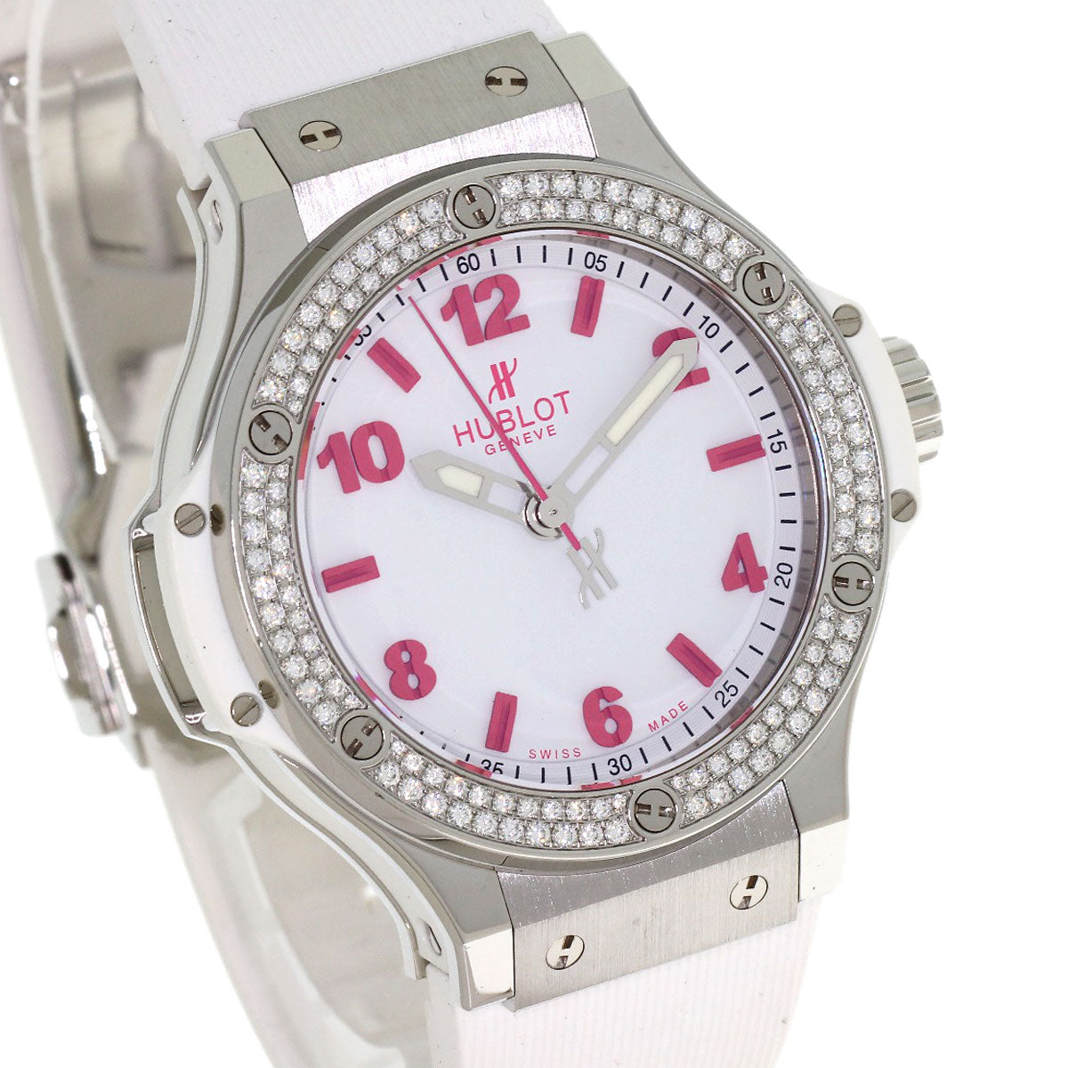 HUBLOT Big bang diamond Watches 361.SE.2090.RW.1104.NAS11 Stainless Steel/Rubber Ladies