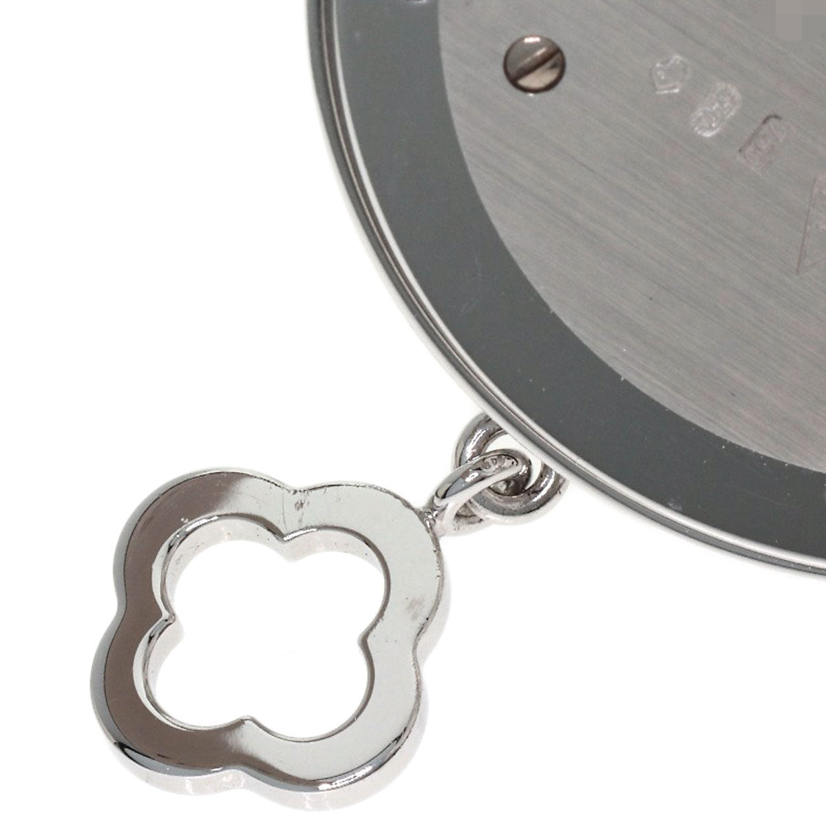 Van Cleef & Arpels Charm Watch 1.3" Triple Diamond Bezel Watches VCARM95300 K18 White Gold/Leather Ladies