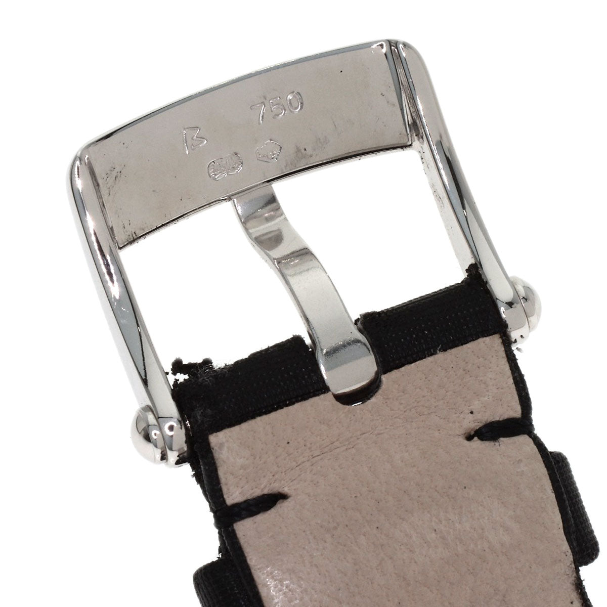 Van Cleef & Arpels Charm Watch 1.3" Triple Diamond Bezel Watches VCARM95300 K18 White Gold/Leather Ladies